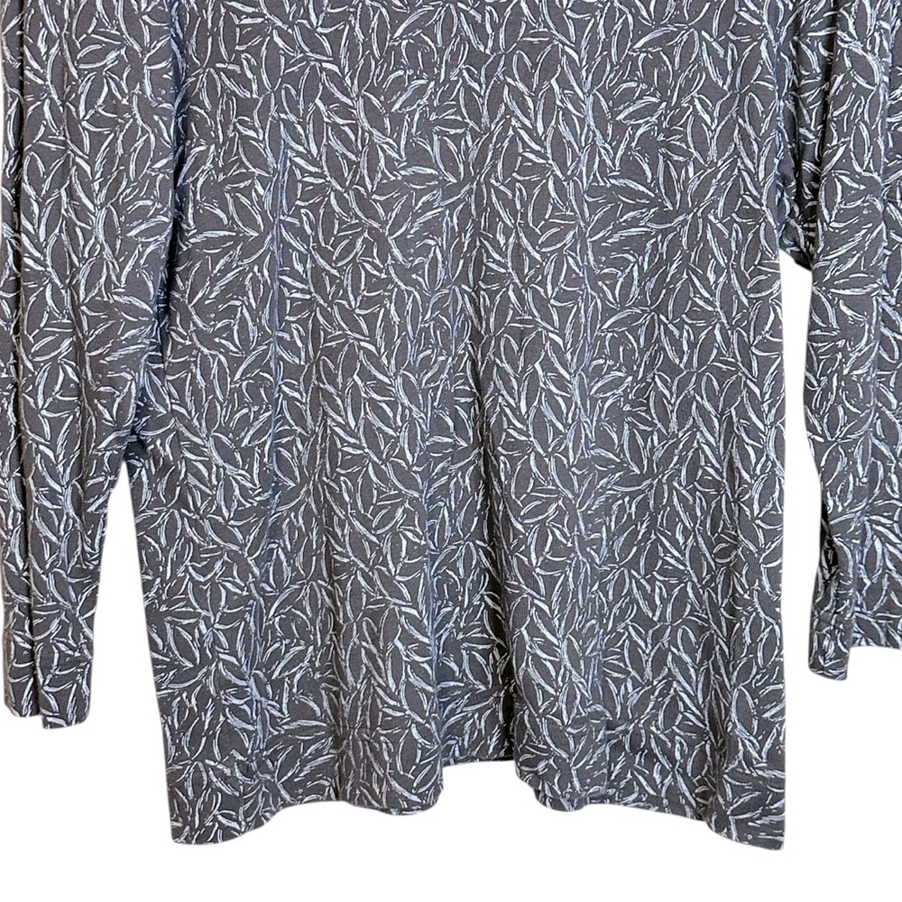 Fresh Produce Blue Gray Relaxed Top Abstract Beachy Cruise Travel‎ XL #21354 - Picture 8 of 11